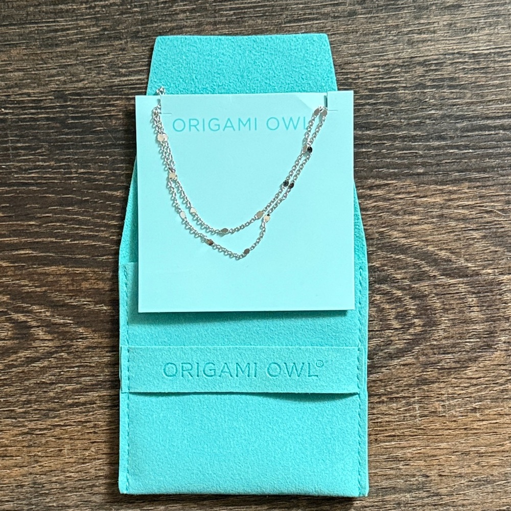 Origami Owl Silver Double Circle Station Shain Anklet